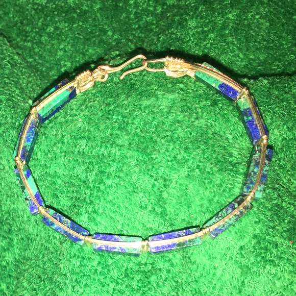 NEW~ Handcrafted bracelet with Azurite Stones - Picture 2 of 3